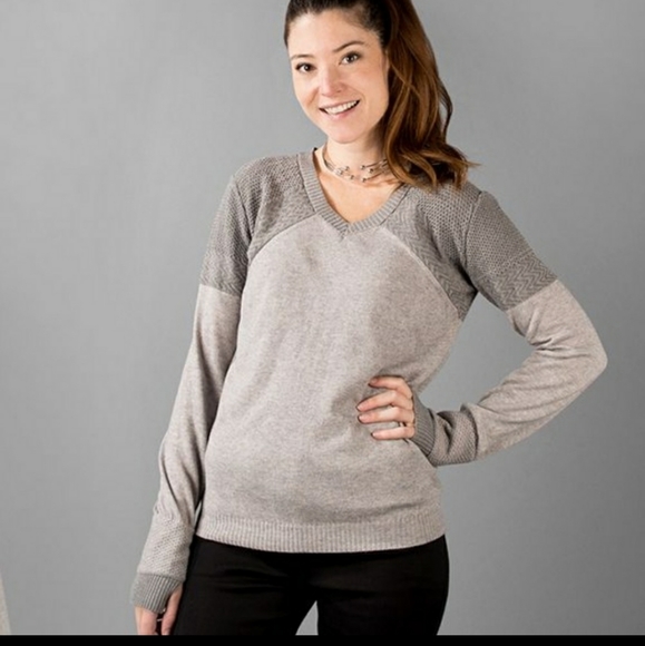 Betabrand Sweaters - Betabrand Silver Shield Gray Sweater